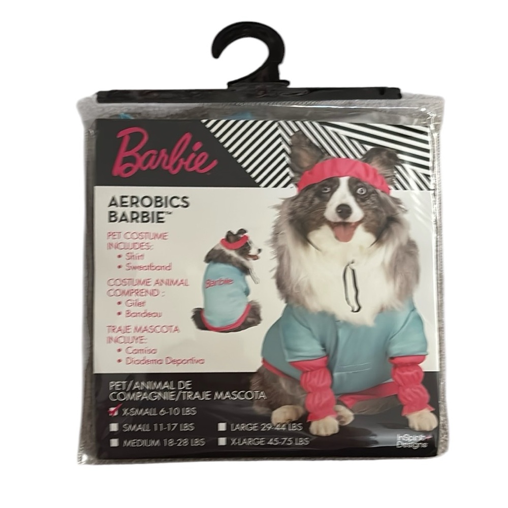 Barbie Pet Aerobics Costume - Pink and Blue